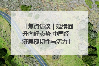 焦点访谈｜延续回升向好态势 中国经济展现韧性与活力